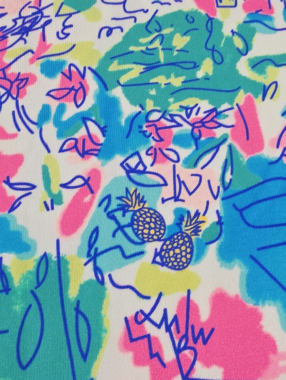 Lulu-B Women Size Large UPF 50+ Cooling Top 3/4 Sleeve V Neck Coastal Print NWT - Picture 11 of 14